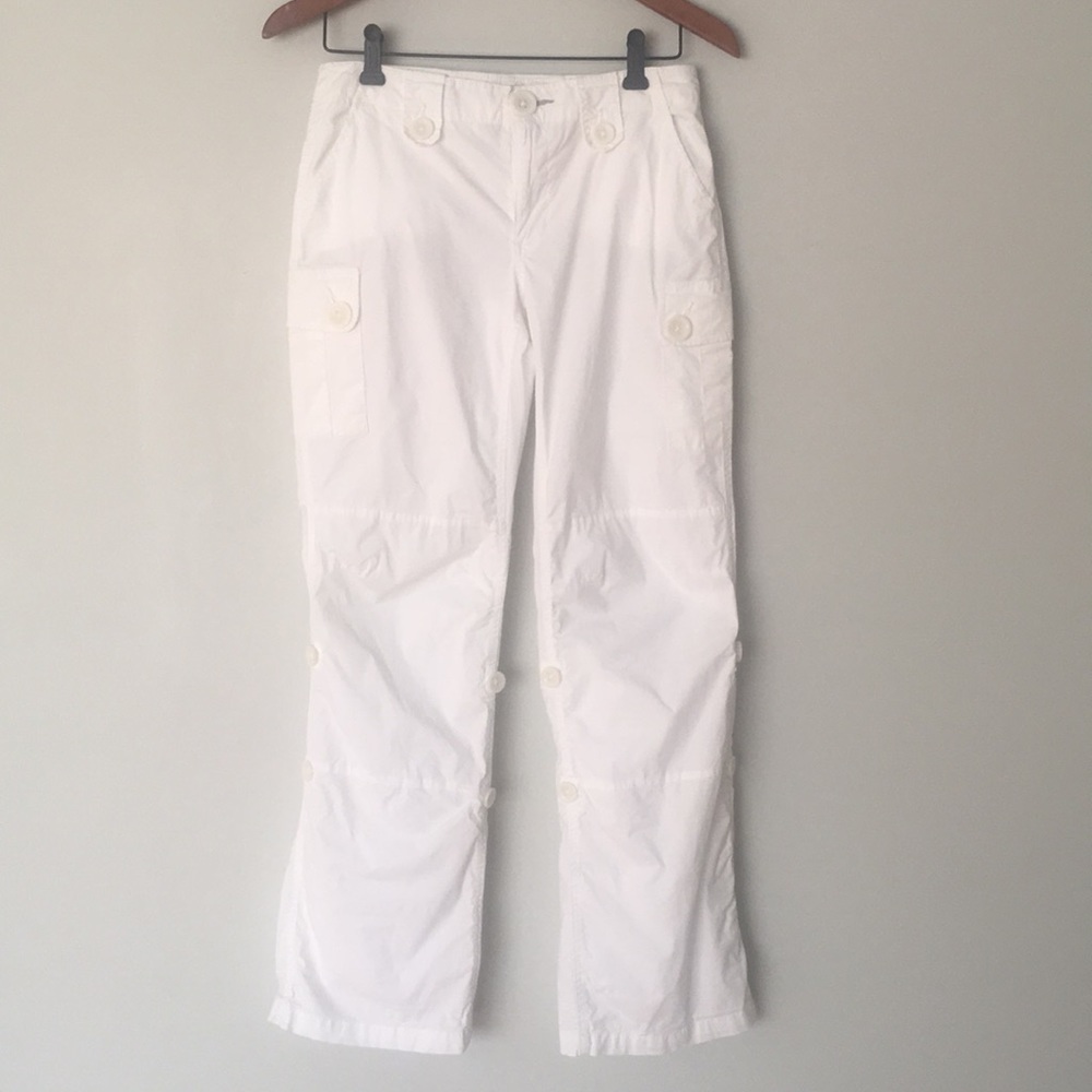 Old Navy White Cargo Convertible Pants